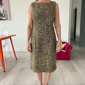 ❤️ Talbots Petite Tweed Sleeveless Fitted Dress